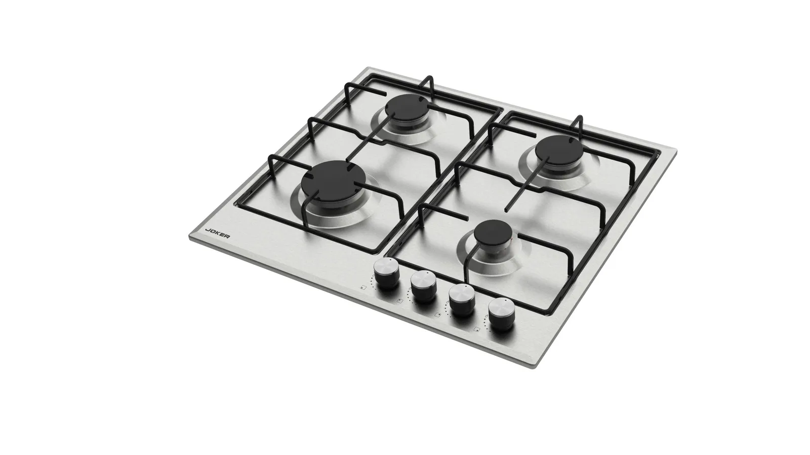 Plaque Gaz 4 Feux Inox 60 cm — Grilles Émaillées – vue 2
