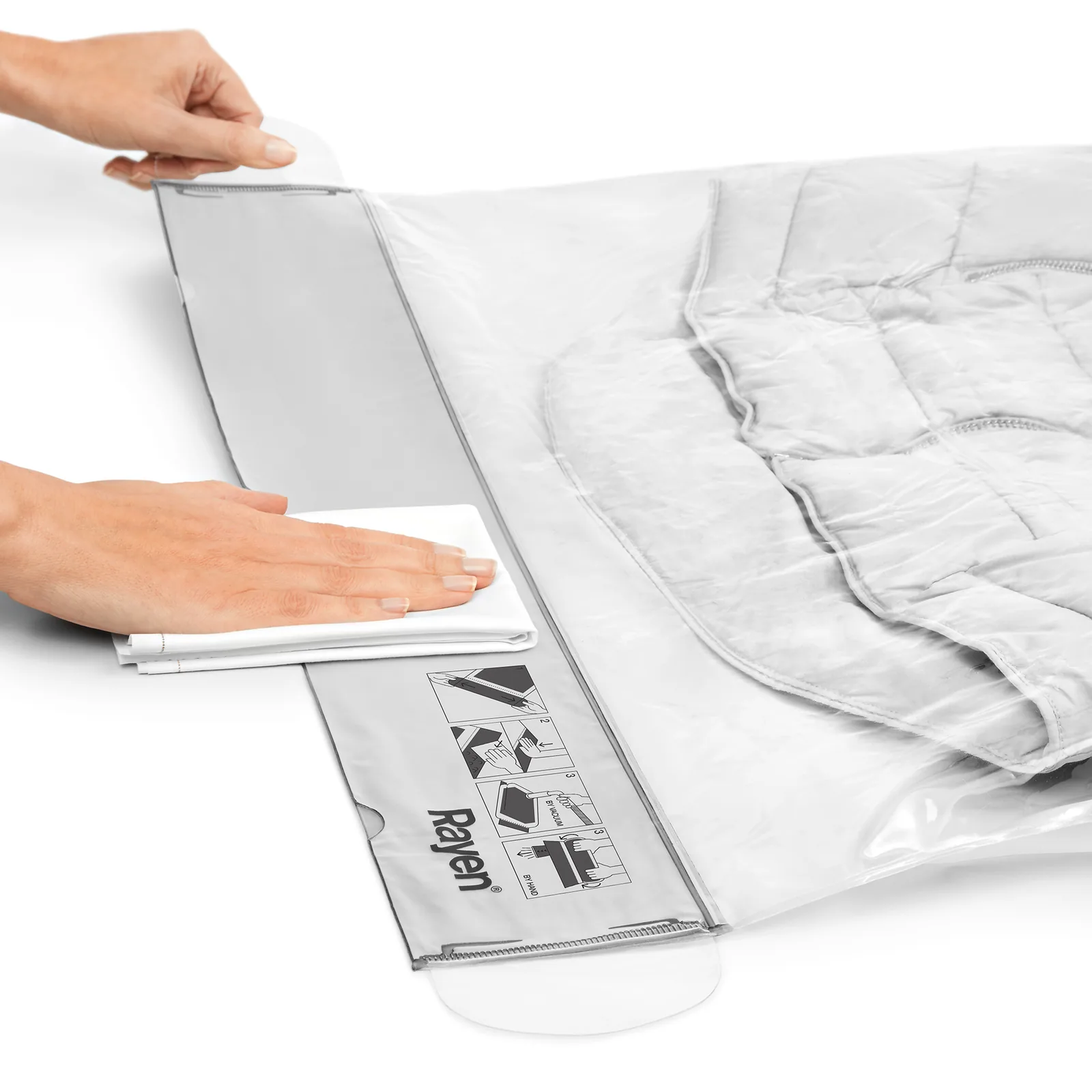 Sac de rangement sous vide - 60x110 cm - Transparent — vue 6