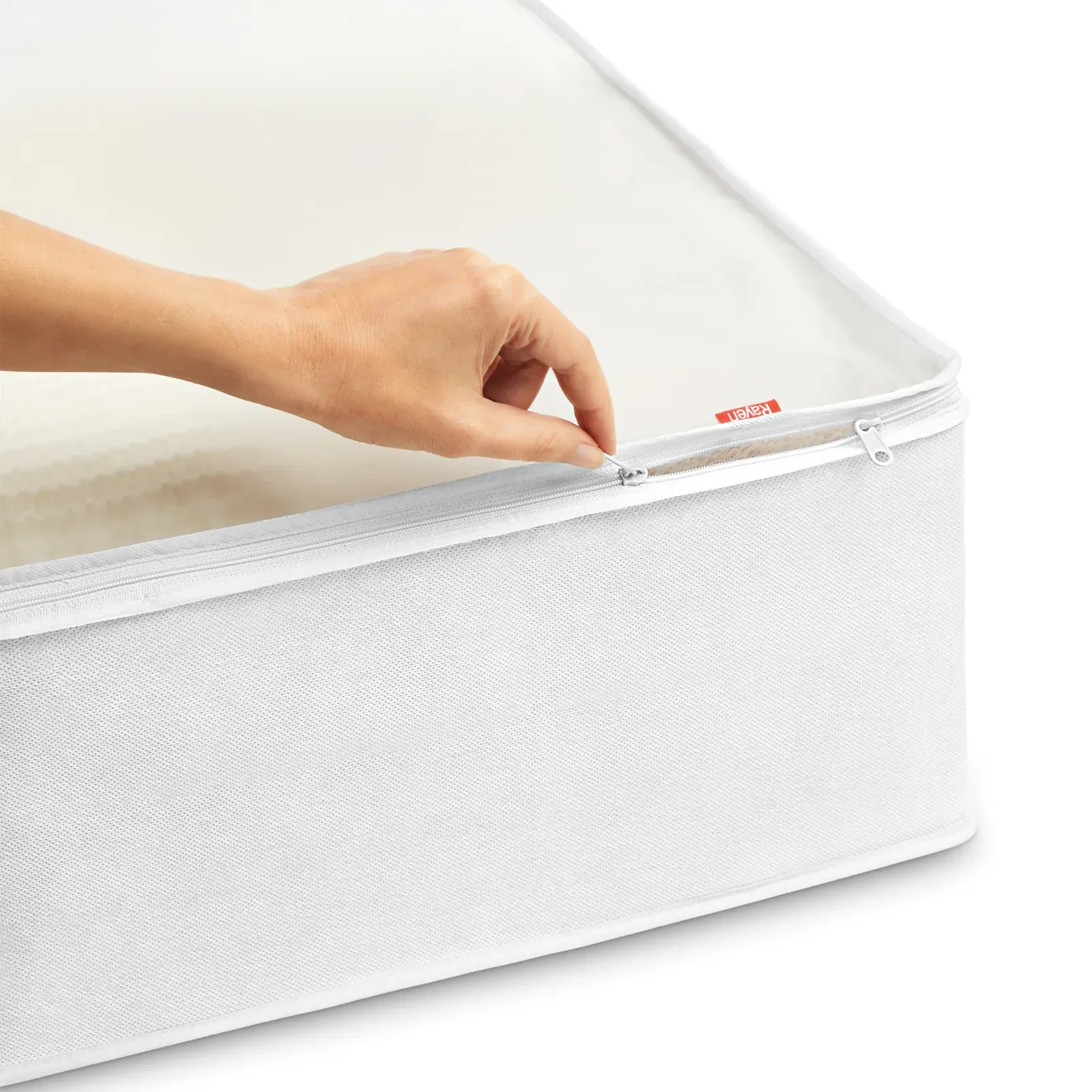 Housse pour couvertures medium - 55X65X20cm - Blanc — vue 3