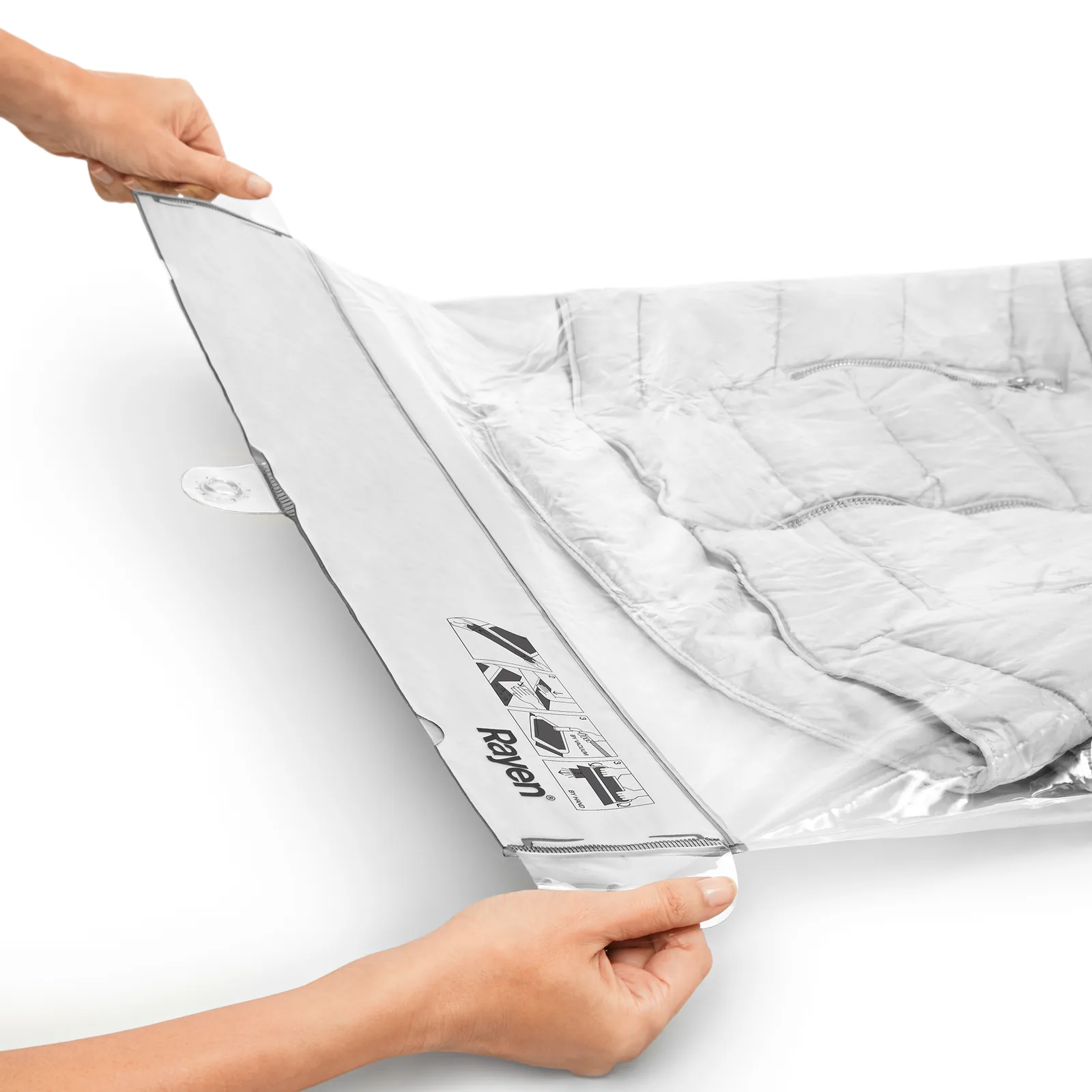 Sac de rangement sous vide - 60x110 cm - Transparent — vue 4