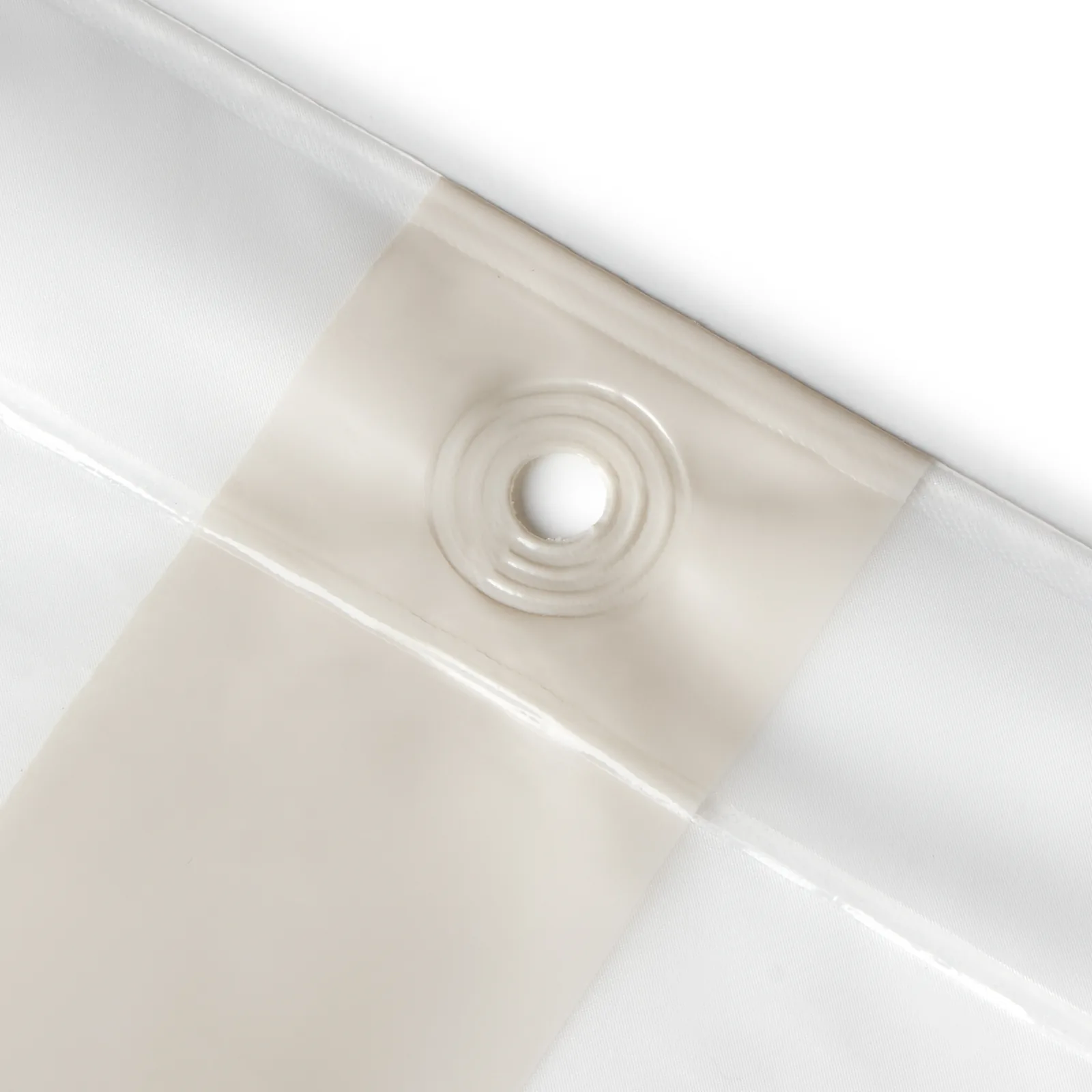 Rayen Rideau de salle de bain - 180 x 200 cm - Blanc&beige — vue 3