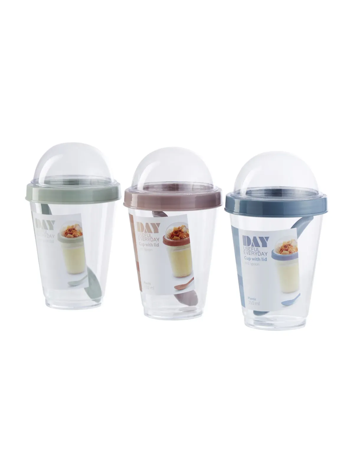 Tasse avec couvercle et cuillere 350ML — vue 2