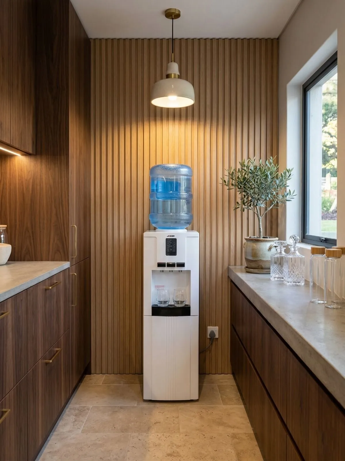 Fontaine à Eau avec Tiroir de Rangement — Blanc – vue 3