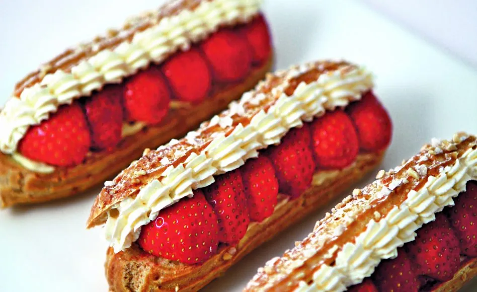 Éclairs à la fraise
