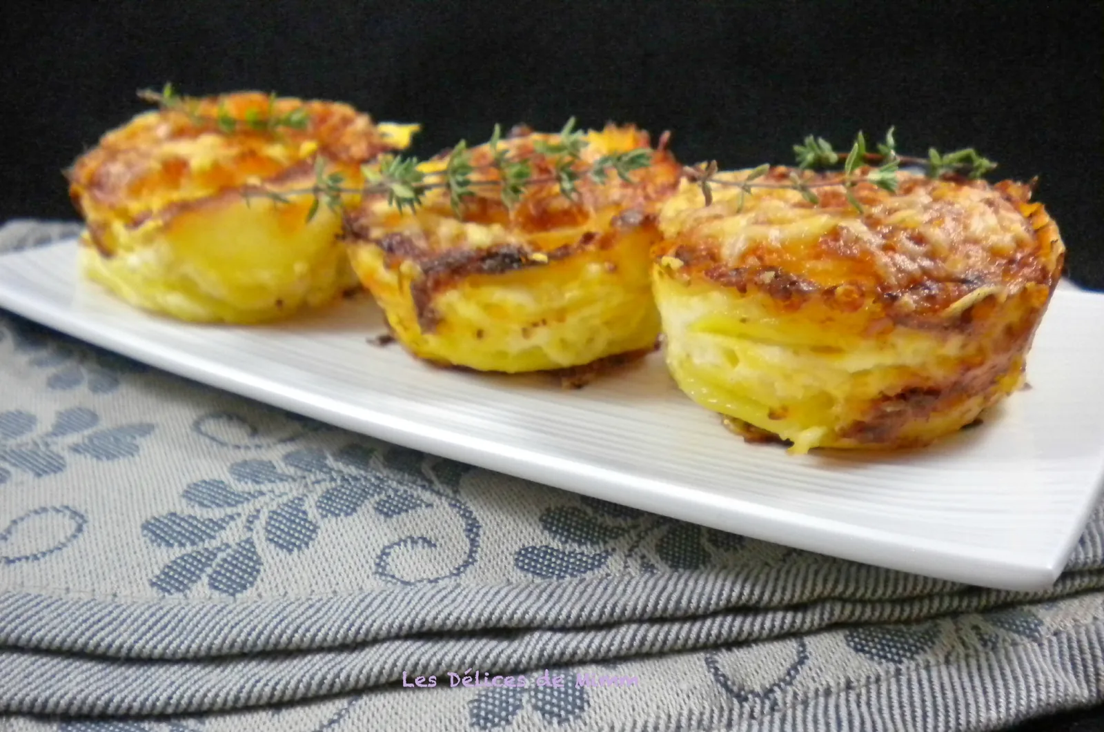 Mini gratins de pates aux jambon