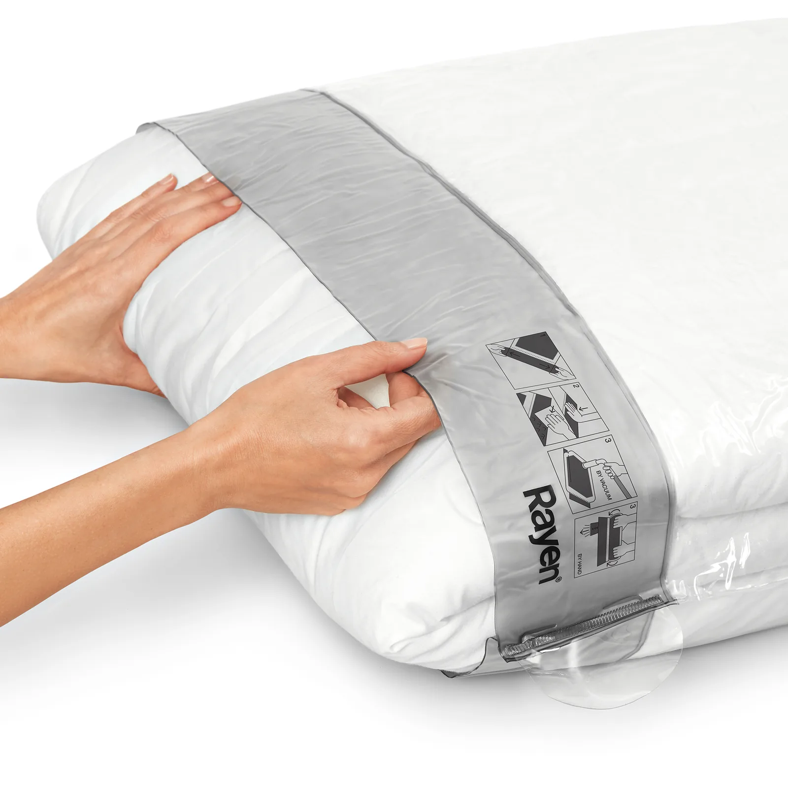 Sac de rangement sous vide M - 55 x 85 cm - Blanc — vue 3