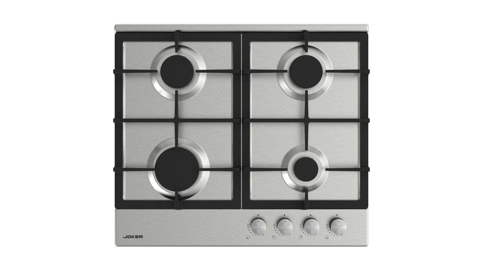 Plaque Gaz 4 Feux 60 cm — Grilles Fonte – vue 2
