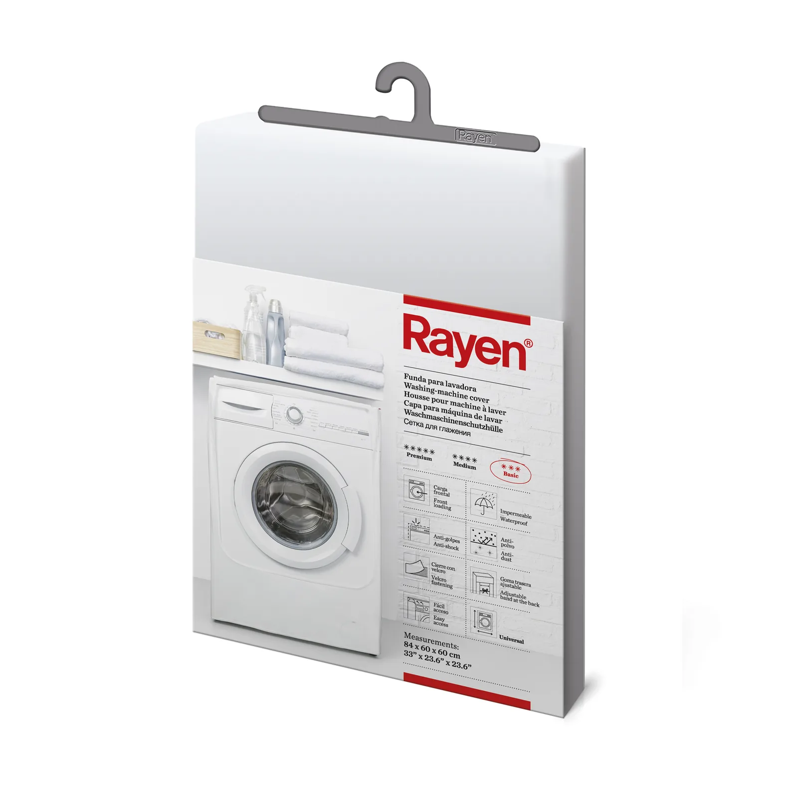 Housse pour machine à laver - 84 x 60 x 60 cm - 2398.11- Blanc opaque — vue 5