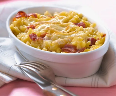 Gratin de coquillettes au reblochon
