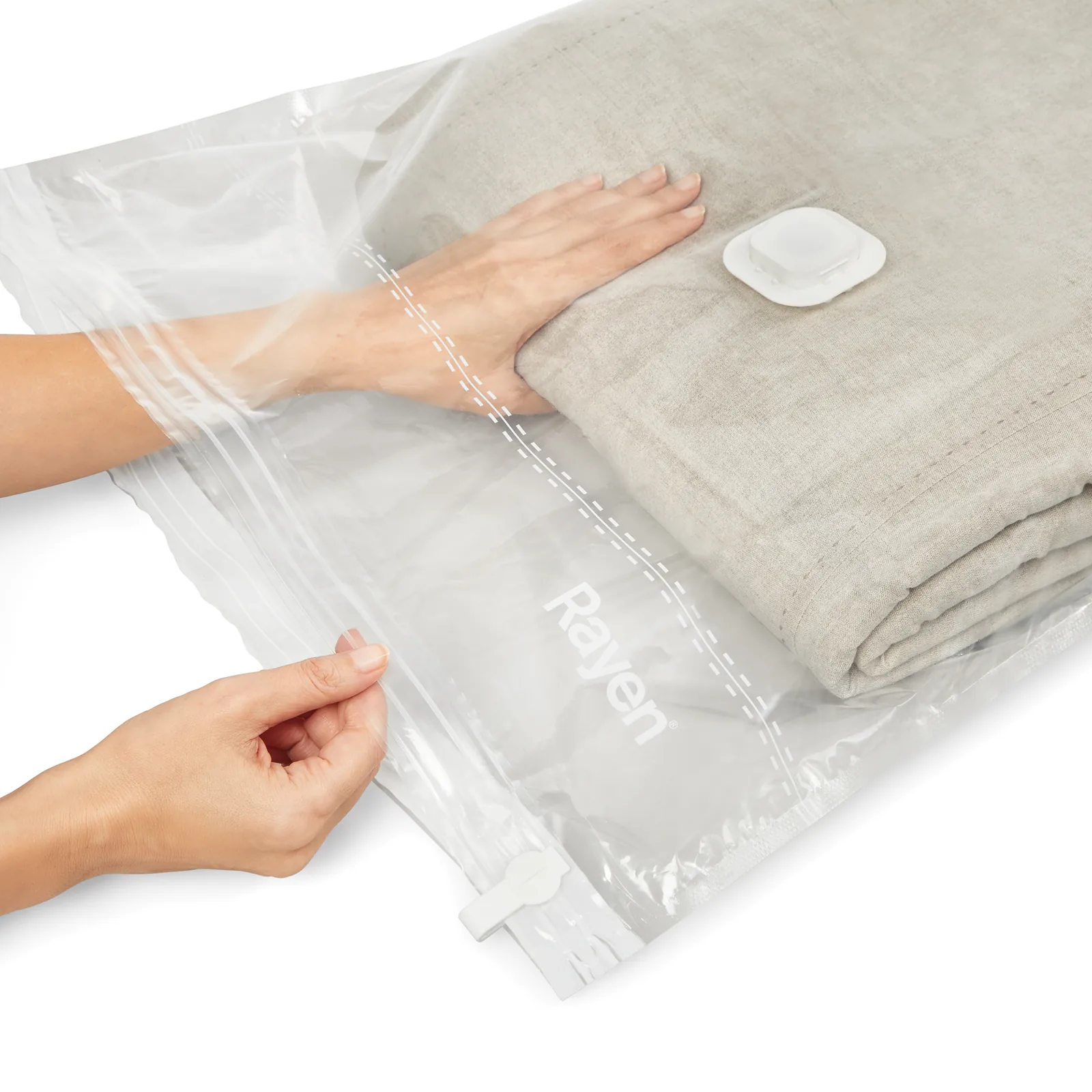 Sac de rangement sous vide L - 80 x 100 cm - Transparent — vue 3