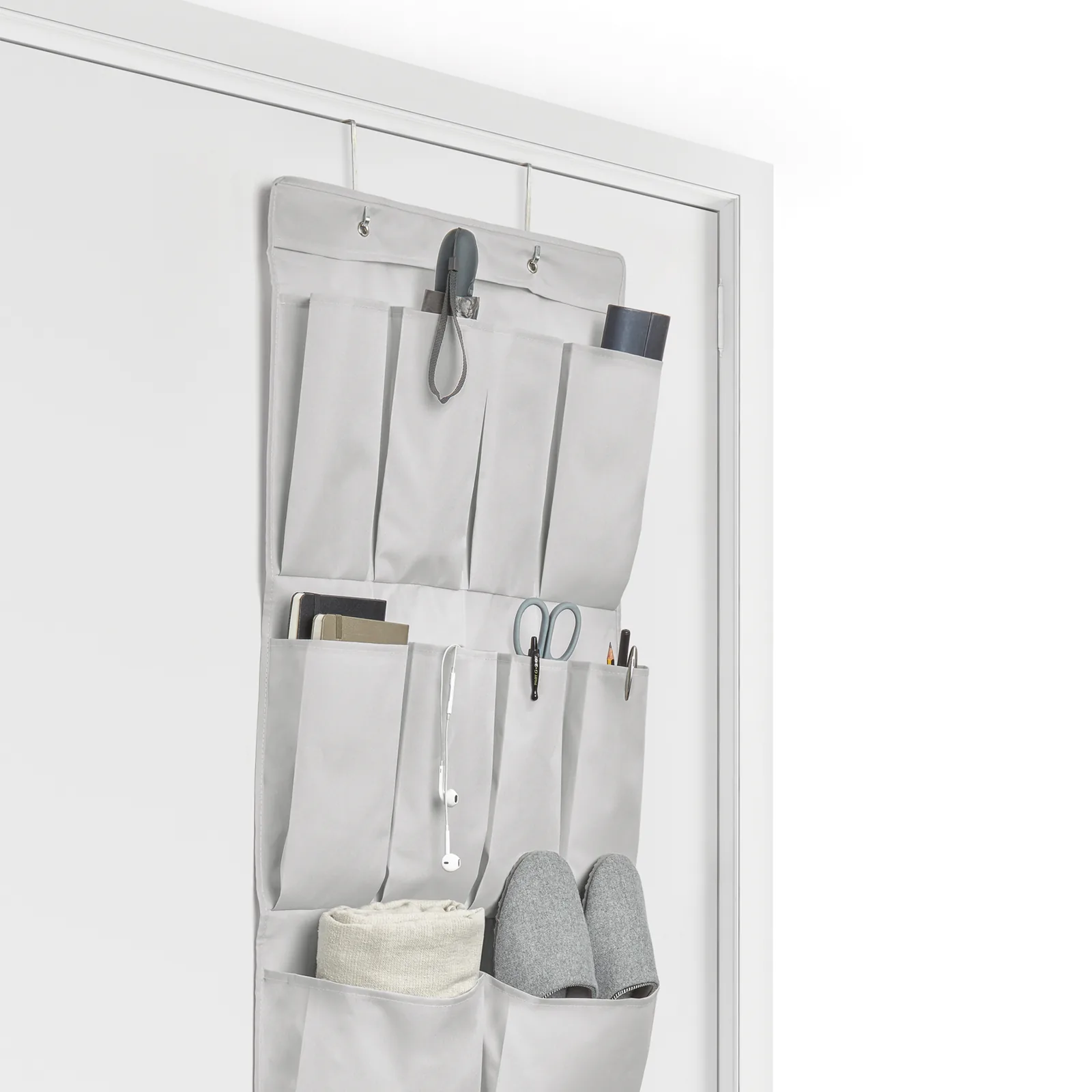 Placard suspendu à usage pour portes - 150 x 45 cm - Gris — vue 2