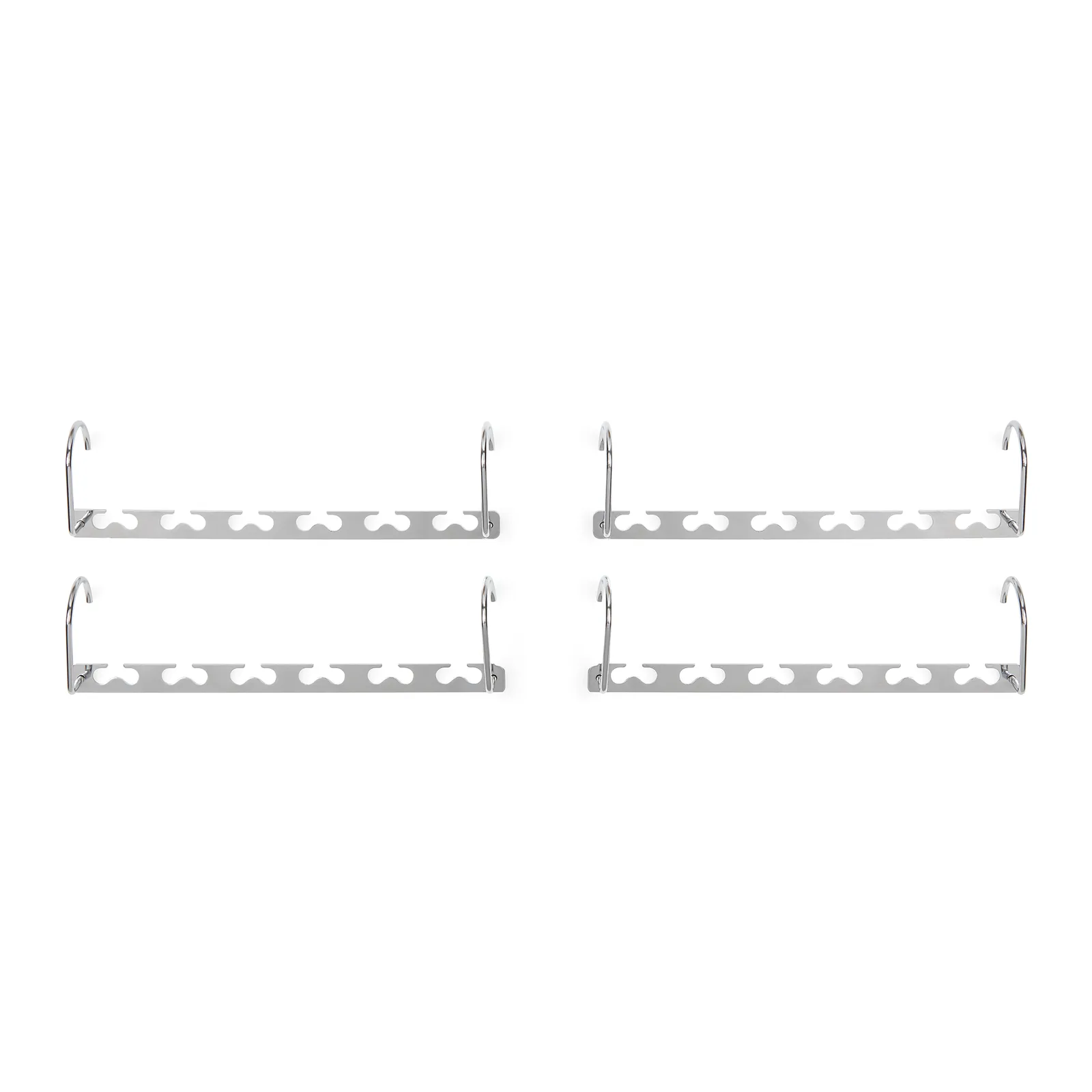 Lot de 4 cintre multiple - 26 x 7,2 x 5,2 cm - Gris — vue 7