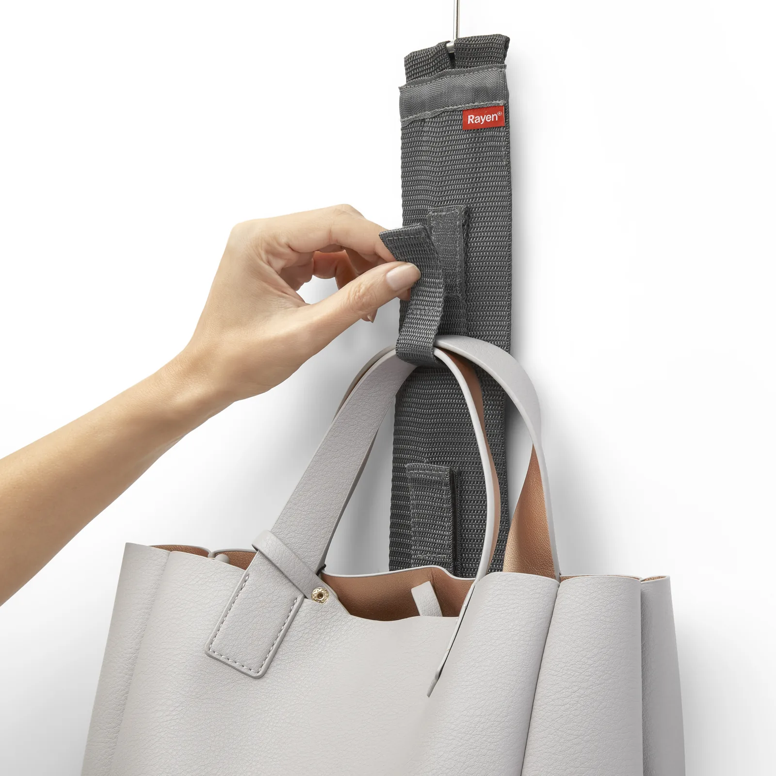 Porte-sacs et autres usages - 7,5 x 95 cm - Gris — vue 4