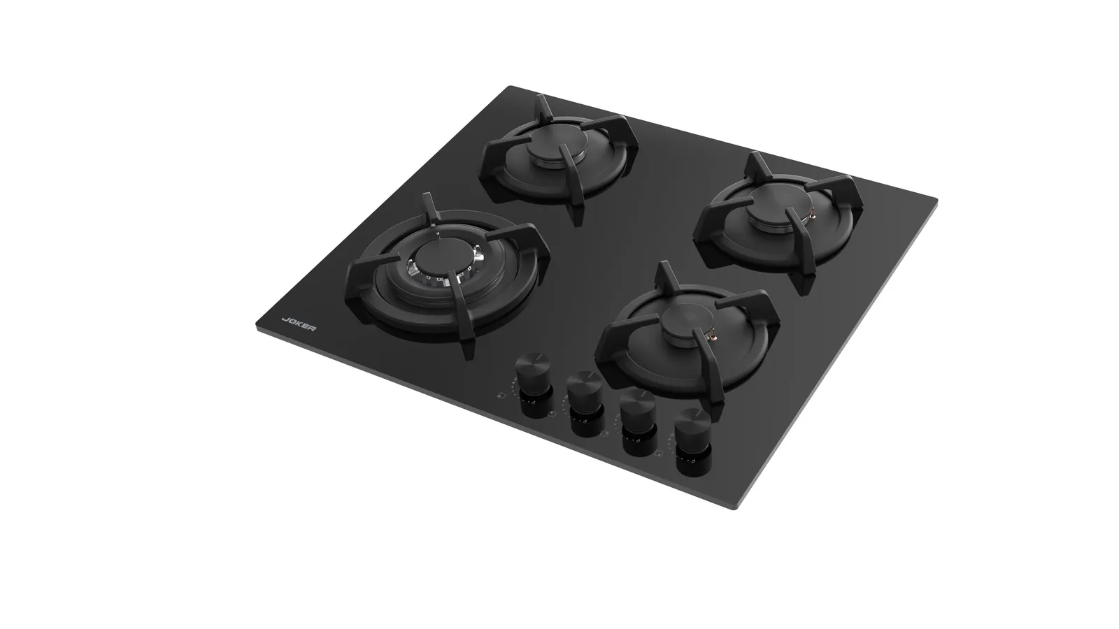 Plaque Gaz Cappo 4 Feux Noir 60 cm — Grilles Fonte FFD – vue 2