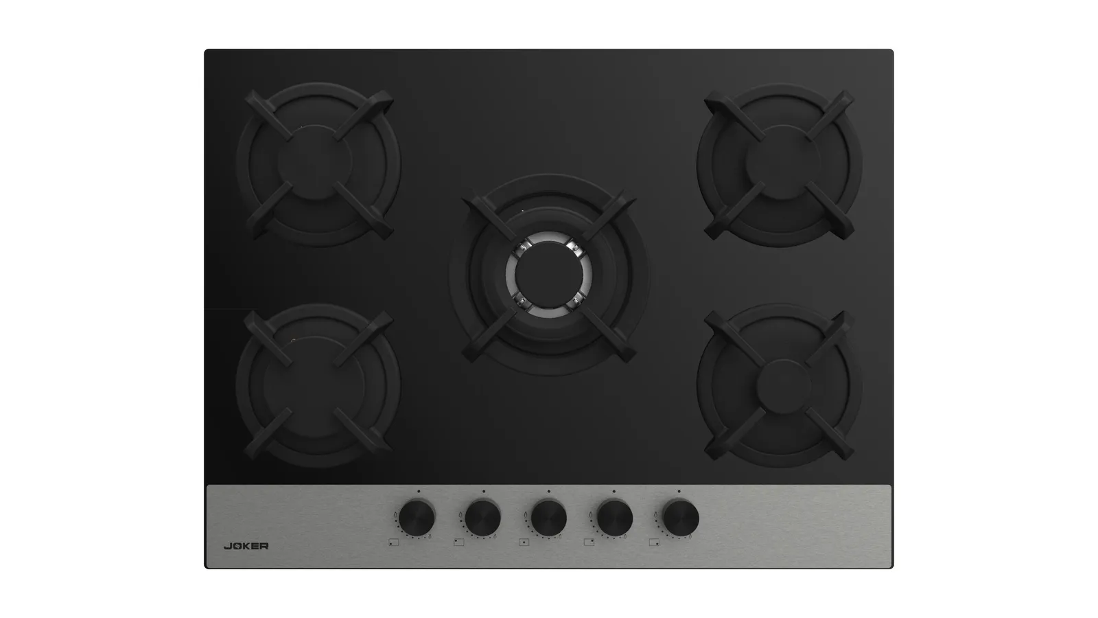 Plaque Gaz Santa 5 Feux 70 cm — Noir & Inox – vue 3