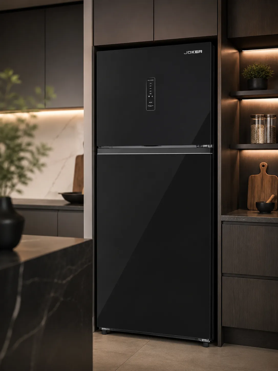 Réfrigérateur No Frost 430 L — Black Glass Inverter – vue 3