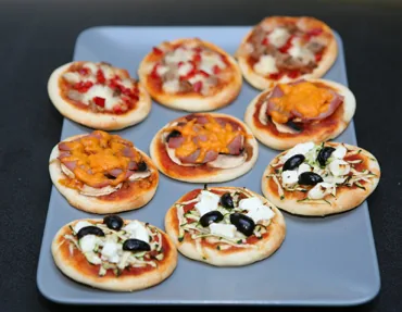 Des mini pizzas
