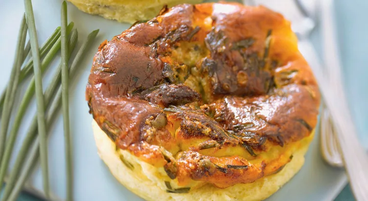 Petits flans express au roquefort