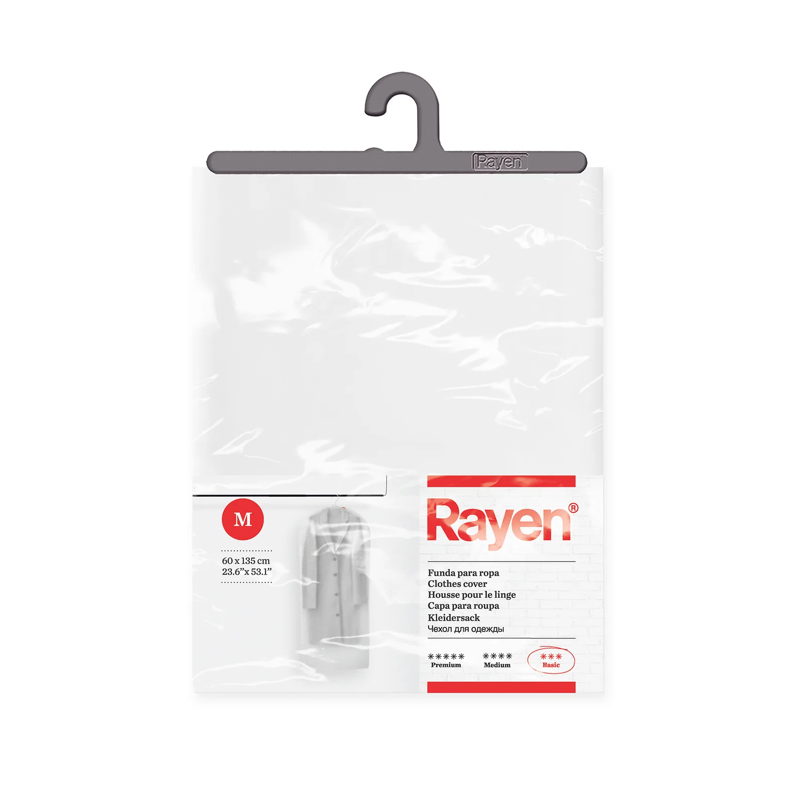 Housses pour le linge basic - 60 x 135 cm - Blanc opaque — vue 5