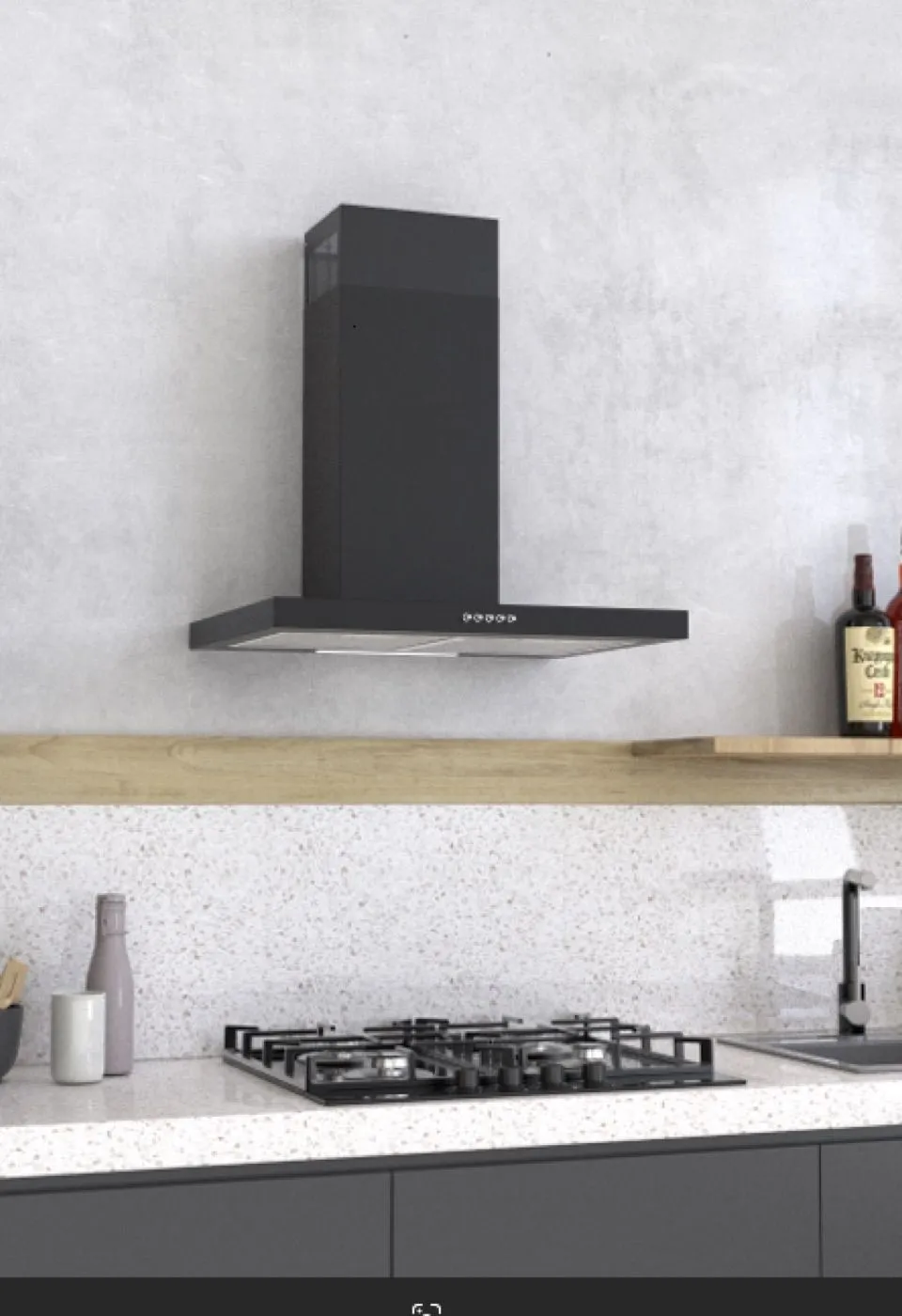 Hotte Cheminée Premium 60 cm — Noir – vue 4