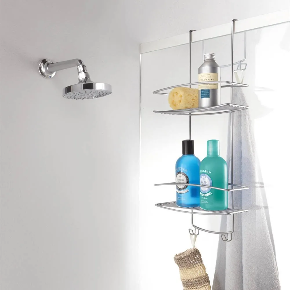 Etagère de douche avec deux crochets — vue 2