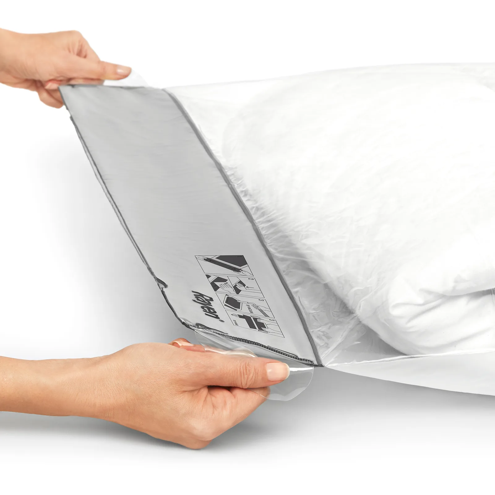 Sac de rangement sous vide M - 55 x 85 cm - Blanc — vue 4