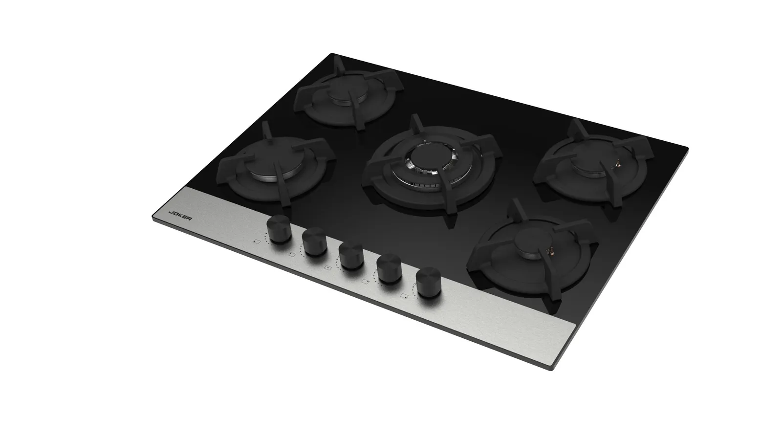 Plaque Gaz Santa 5 Feux 70 cm — Noir & Inox – vue 4